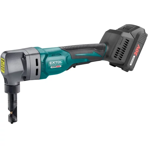 Extol Industrial akkus folyamatos lemezlyukasztó, Share20V, 20V, Li-ion, 1 db akku, 1 db töltő