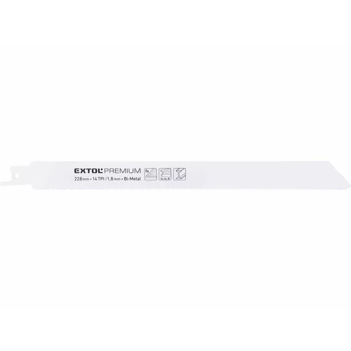 Extol Prémium szablyafűrészlap klt., 3db, Bosch befogás, 225 mm, 14T, Bimetal, fém anyagokhoz, tiszta vágás