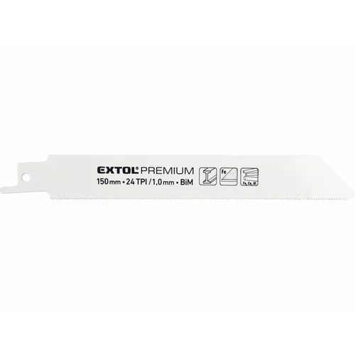 Extol Prémium szablyafűrészlap klt., 3db, Bosch befogás, 150 mm, 24T, Bimetal, fém anyagokhoz, tiszta vágás