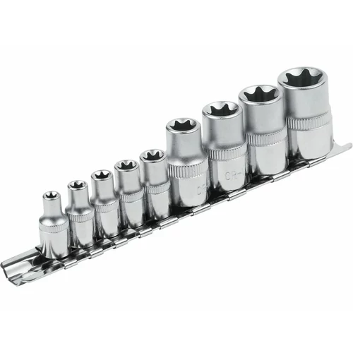 Extol Prémium dugófej klt., E-TORX; 1/4"× 5 db, 1/2"× 4 db