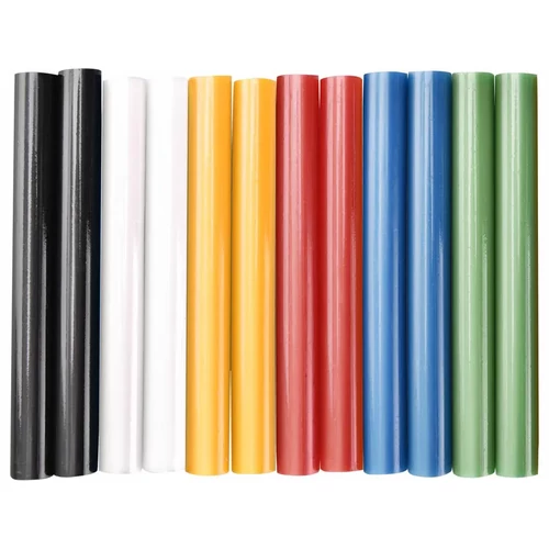 Extol ragasztóstift klt., többszínű; 12db, 100×11mm, bliszteren