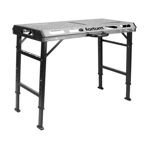 Fortum hordozható hegesztő állvány, állítható, összecsukható; magasság: 705 - 930 mm
