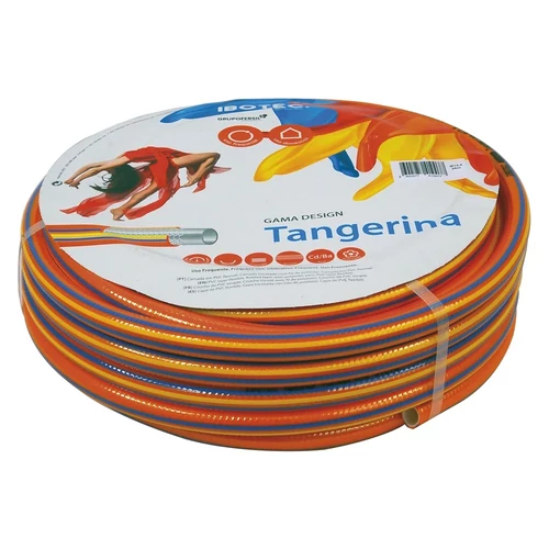 Locsolótömlő, csavarodásmentes, 3 rétegű; 3/4", 25 m, narancs-citrom-kék, 260g/m, Tangerina