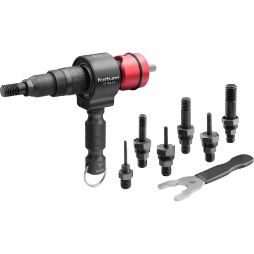 Fortum adapter klt. fúrógéphez, POP-NUT szegecsanyákhoz, M3-M4-M5-M6-M8-M10-M12