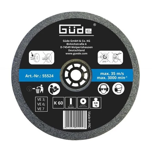 55524 Güde csiszolókorong 55110 és 55114 köszörűhöz, K60