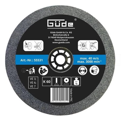 55531 Güde csiszolókorong 175X25X32mm K60
