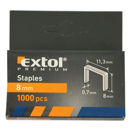 Extol Prémium tűzőgépkapocs (11,3×0,52×0,7) 1000 db