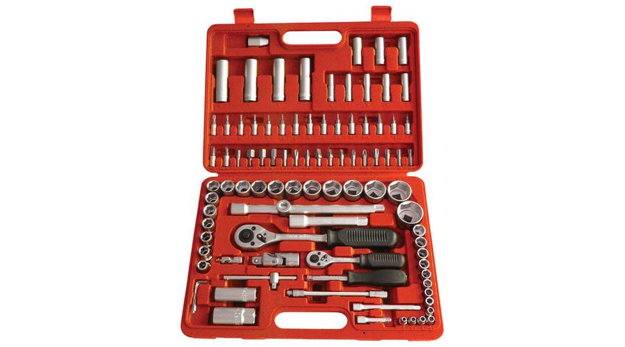 Extol Prémium dugókulcs klt., CV., racsnis 45 fog   1/4" és 1/2", 94db (6525)