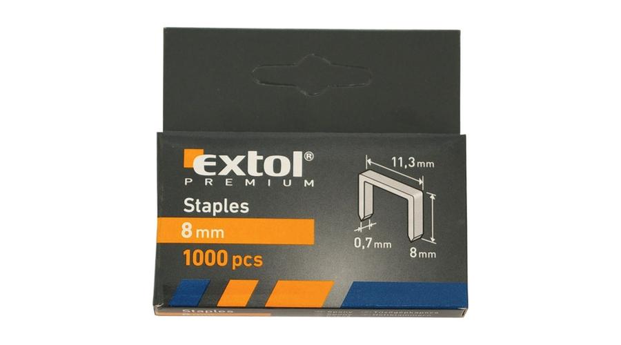 Extol Prémium tűzőgépkapocs 8 mm (11,3×0,52×0,7)