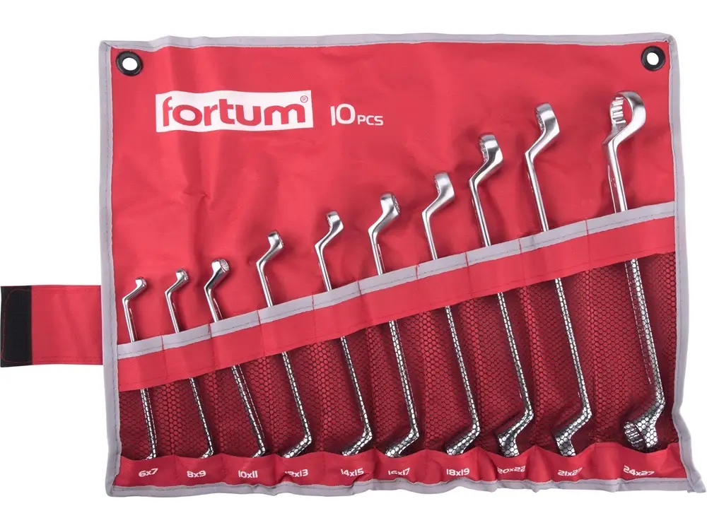 Fortum csillagkulcs klt. 10 db, 6-27 mm, 61CrV5 mattkróm