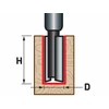 Kép 2/3 - Extol Prémium felsőmaró fára, egyenes (horonymaró), D6,3×H25, befogás: 8 mm, keményfém lapkás