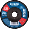 Kép 1/2 - Extol Prémium lamellás csiszoló acél, Alu, műa. és fa munkadarabok csiszolására, 125×22mm; P100, kúpos,max.:12.300 ford./perc, EN13743