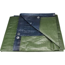 Extol Prémium takaróponyva, vízálló, de nem UV álló; 150g/nm, 5×8m névleges méret, valós méret: 4,8×7,8m, PE, lefűző lyukakkal