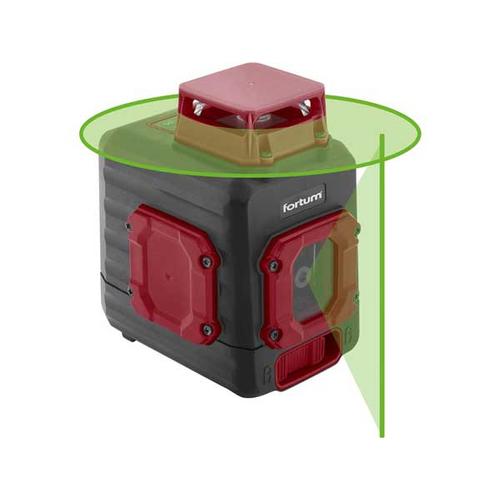 Fortum automatikus lézeres vízszintező, ZÖLD, 1D1V (1×360°+1V)