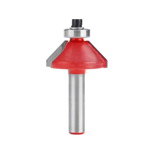Extol Prémium felsőmaró fára, 45° kúpos (szögmaró), csapágyas, D30×H13, befogás: 8mm, keményfém lapkás
