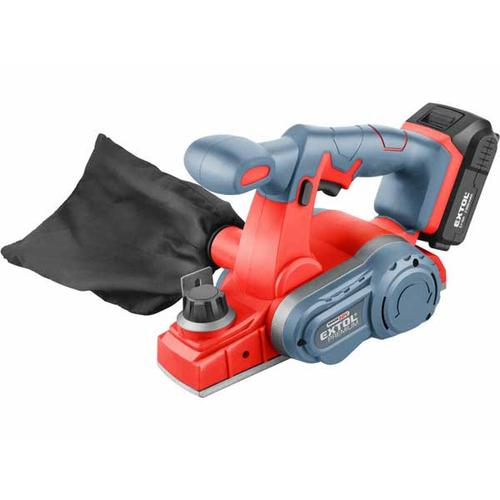 Extol Prémium akkus gyalugép, 1db akku, 1db töltő, 2000 mAh, 