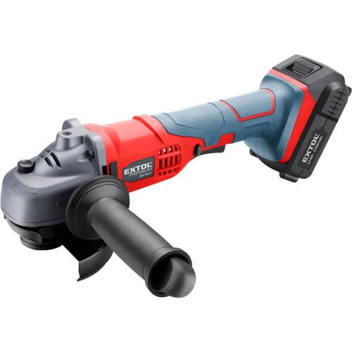 Extol Prémium_ akkus sarokcsiszológép, 20V, Li-ion, 1db akku, 1db töltő, 2000 mAh, 115mm