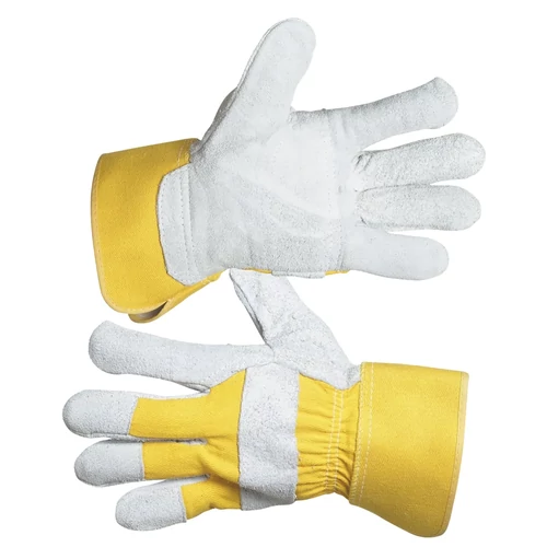 Kesztyű munkához, Eider, HS-01-002; 10-es, marhahasíték, sárga
