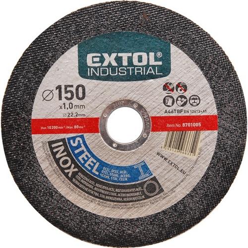 Extol Industrial vágókorong ipari, acélra/rozsdamantes acélra 125x1,0 mm