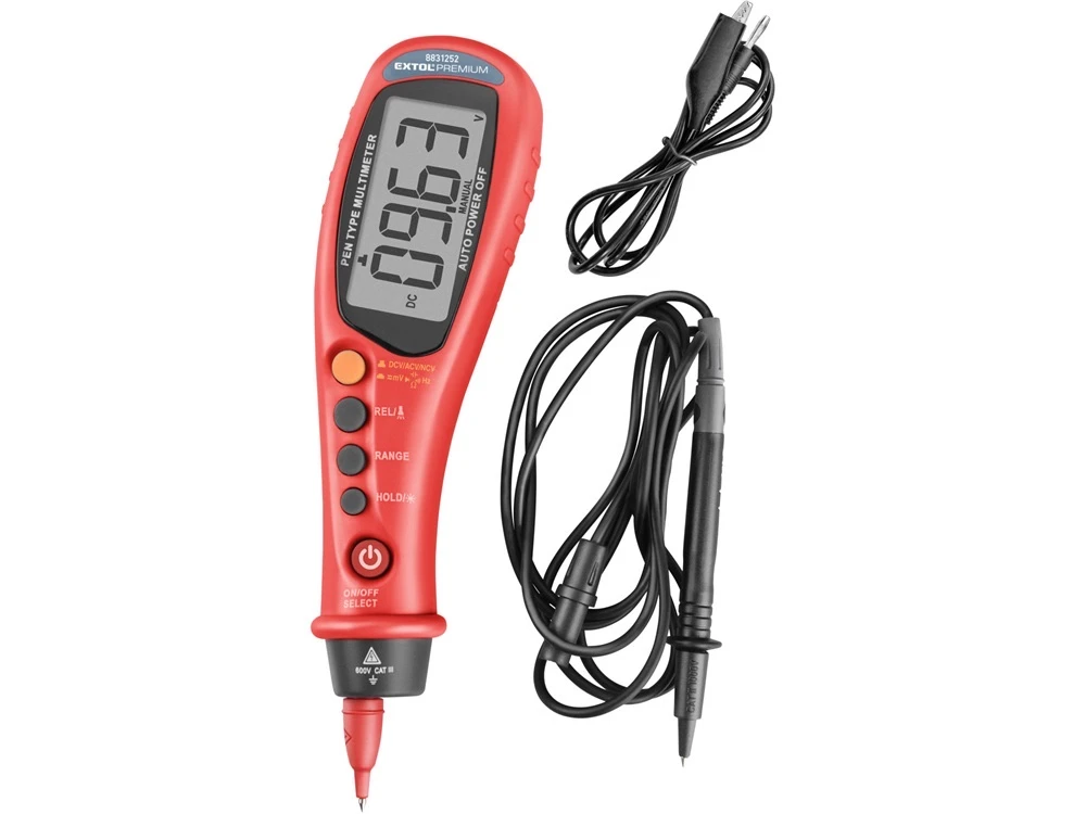 Digitális multiméter, toll típusú; Amper/Volt/Ohm mérő, hangjelző funkcióval