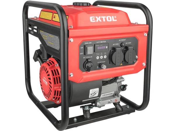 Extol Prémium benzinmotoros inverteres áramfejlesztő, kézi indítás, 3,5 kVA, 230V