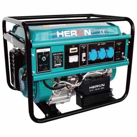 Heron EGM-55 AVR-1E benzinmotoros áramfejlesztő önindítóval, max 5500 VAl (8896115)