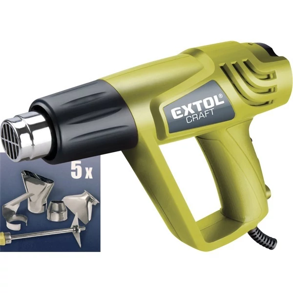 Extol 2000 W-os hőlégfúvó + koffer tartozékokkal (411023)