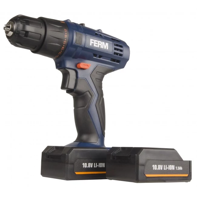 Ferm CDM1119 Li-Ion akkus fúrógép kofferben, 10,8 V, 2 akkuval